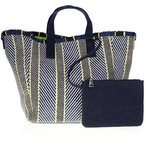 Steve Madden Rumi Mixed Woven Tote with Pouch